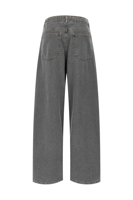 Belted jeans Gray