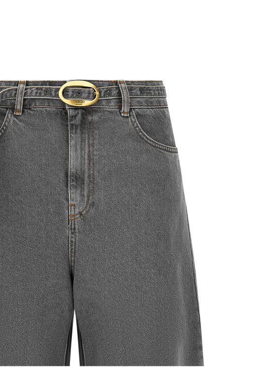 Belted jeans Gray