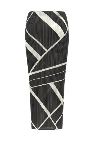 'Fold Line' skirt Gray