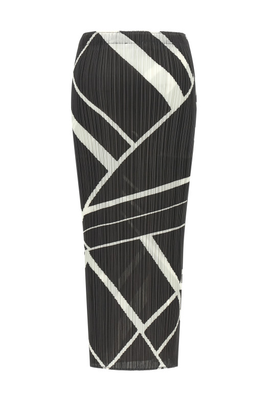 'Fold Line' skirt Gray
