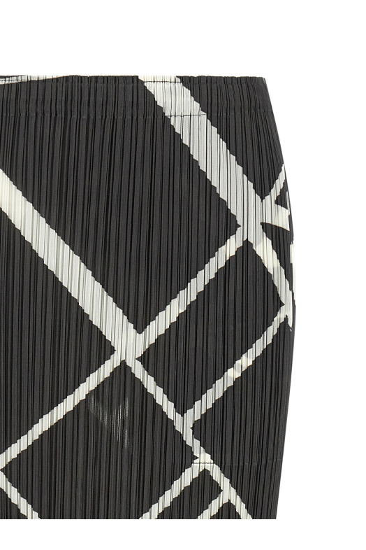 'Fold Line' skirt Gray
