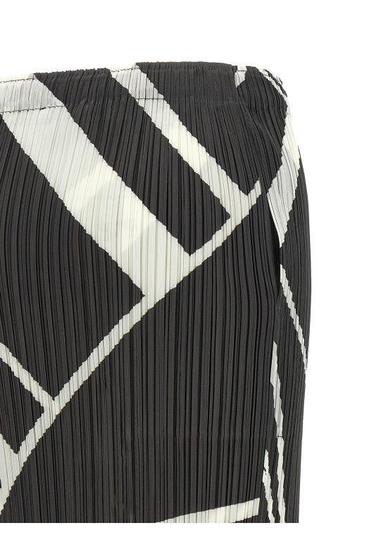 'Fold Line' skirt Gray