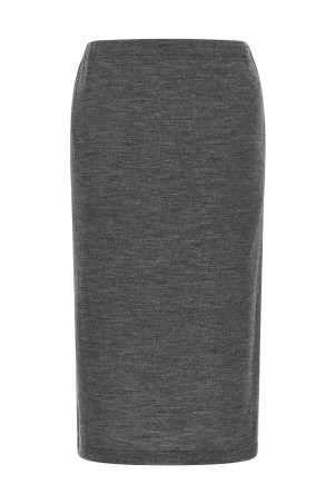 Mélange wool skirt Gray