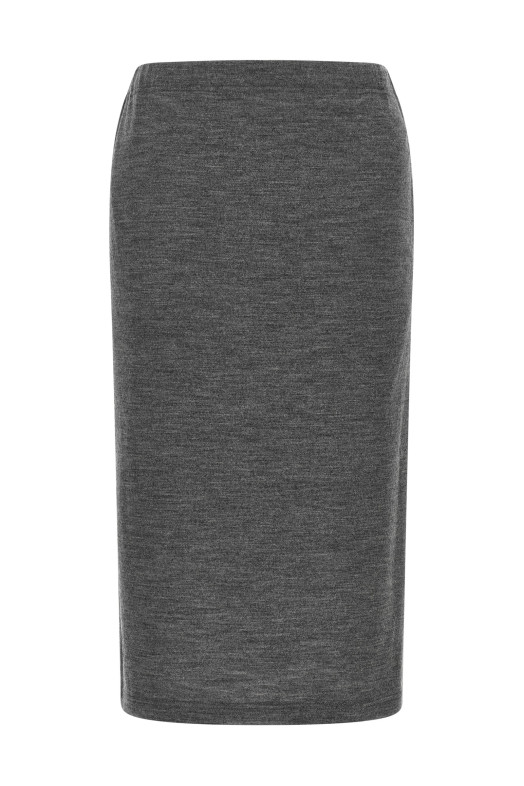 Mélange wool skirt Gray