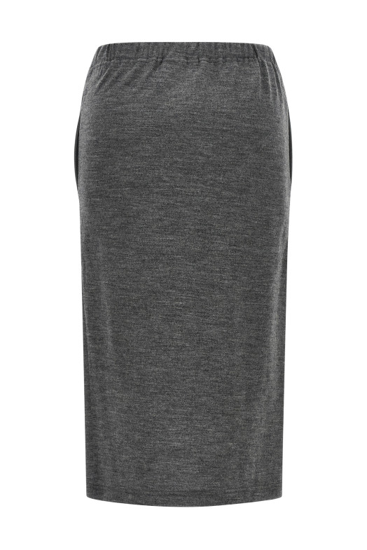 Mélange wool skirt Gray