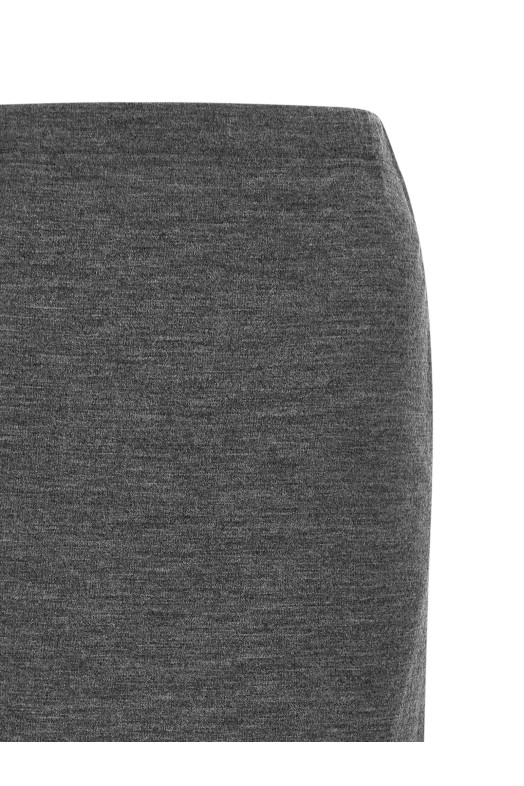 Mélange wool skirt Gray