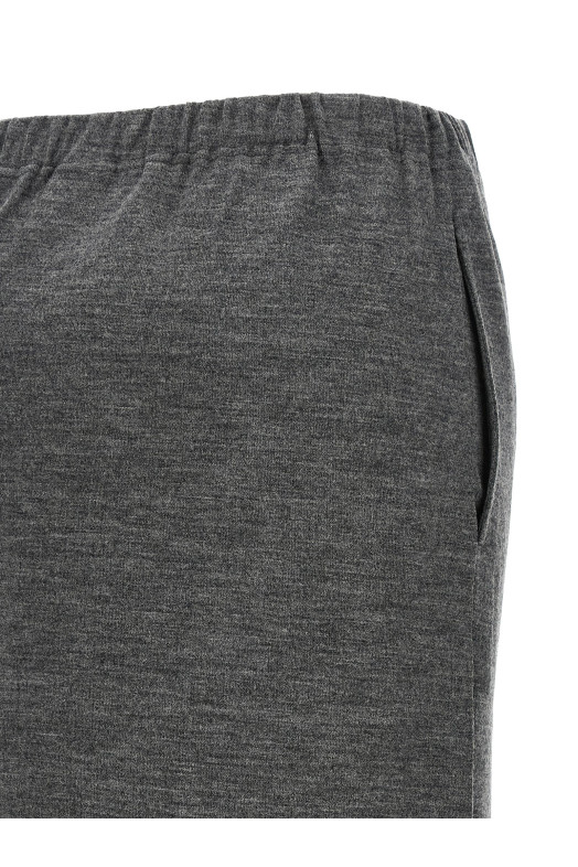 Mélange wool skirt Gray