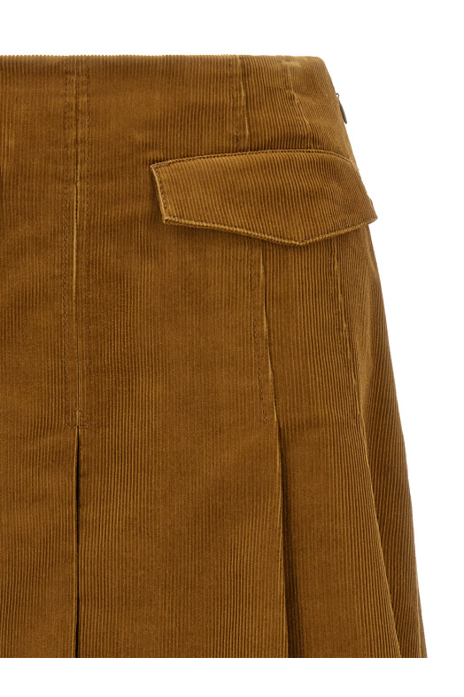 Corduroy skirt Brown
