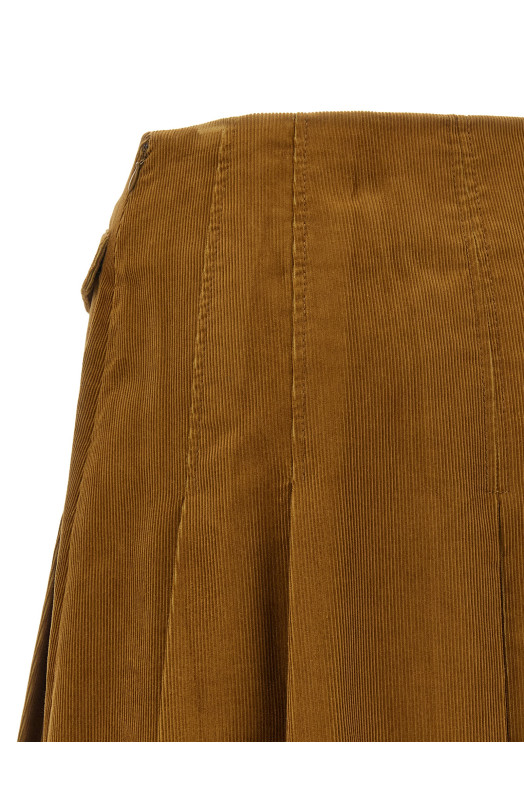 Corduroy skirt Brown