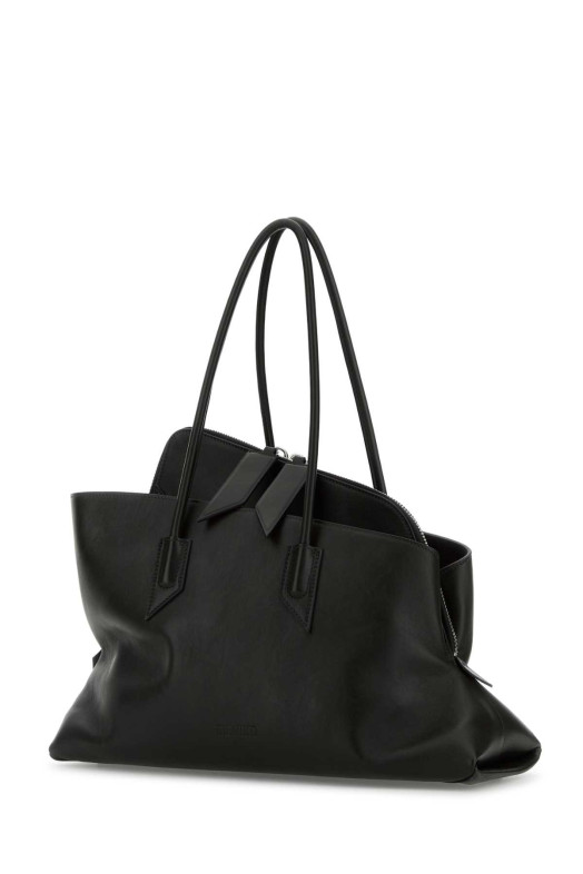Black leather medium La Passeggiata shoulder bag White THE ATTICO (250WAH00054LBT019AA)