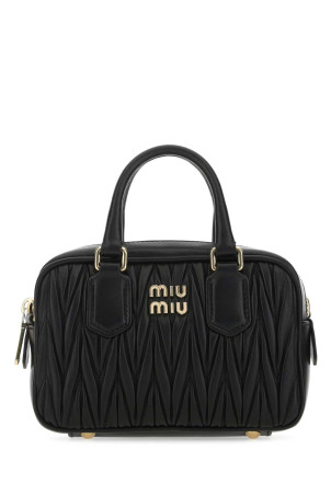 Black nappa leather mini handbag Black MIU MIU (5BP077N88)