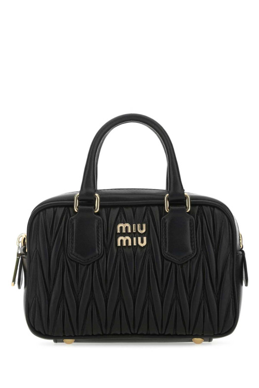 Black nappa leather mini handbag Black MIU MIU (5BP077N88)