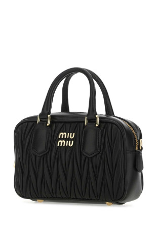 Black nappa leather mini handbag Black MIU MIU (5BP077N88)