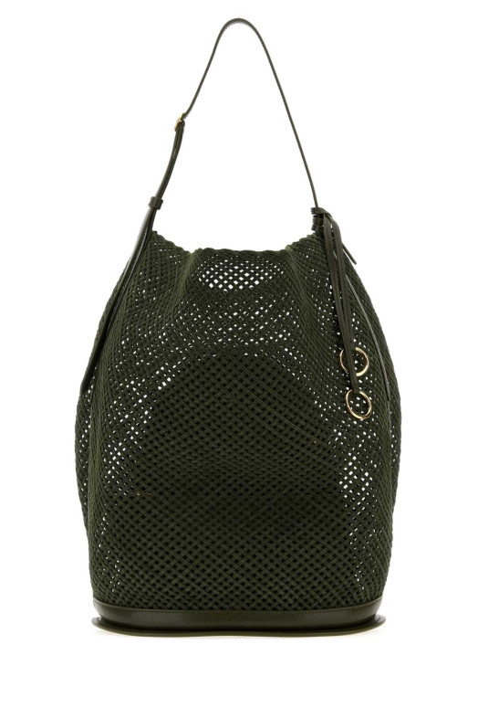 Olive green mesh large Hip bucket bag ALAIA (AA1L6006I249)