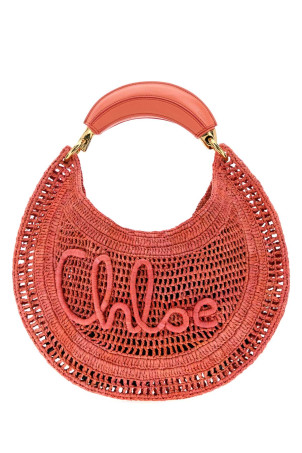 Coral raffia Banana handbag Green CHLOE (CH25US902P08)