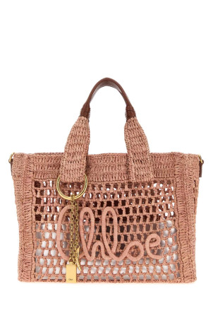 Antiqued pink raffia Summer Banana shopping bag CHLOE (CH26AS908P08)