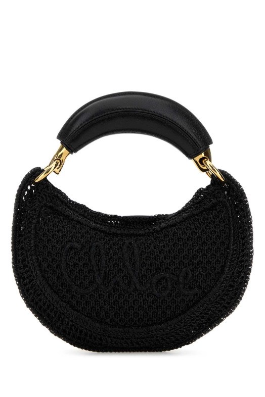 Black raffia mini Summer Banana handbag CHLOE (CH26SP921R34)