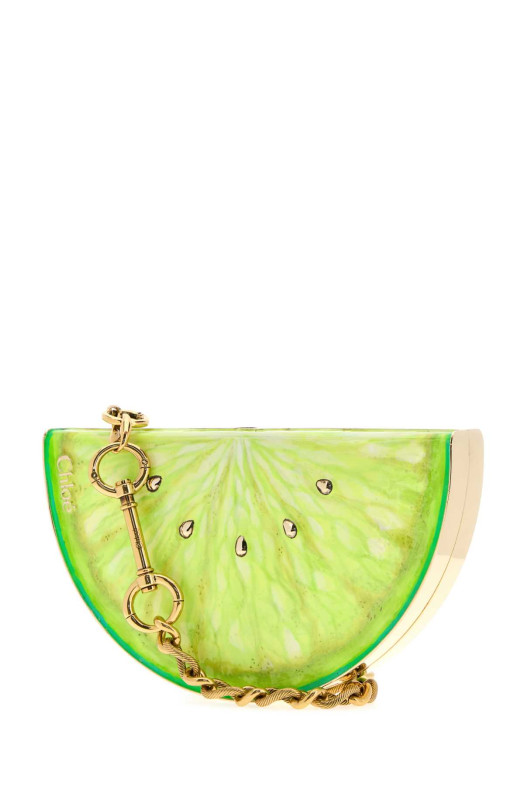 Printed metal ChloÃ© Tropicus Lemon clutch CHLOE (CH26US754R78)