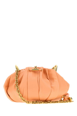 Peach leather ChloÃ© PlissÃ© bucket bag CHLOE (CH26US765S27)