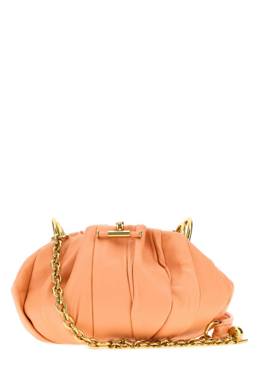 Peach leather ChloÃ© PlissÃ© bucket bag CHLOE (CH26US765S27)