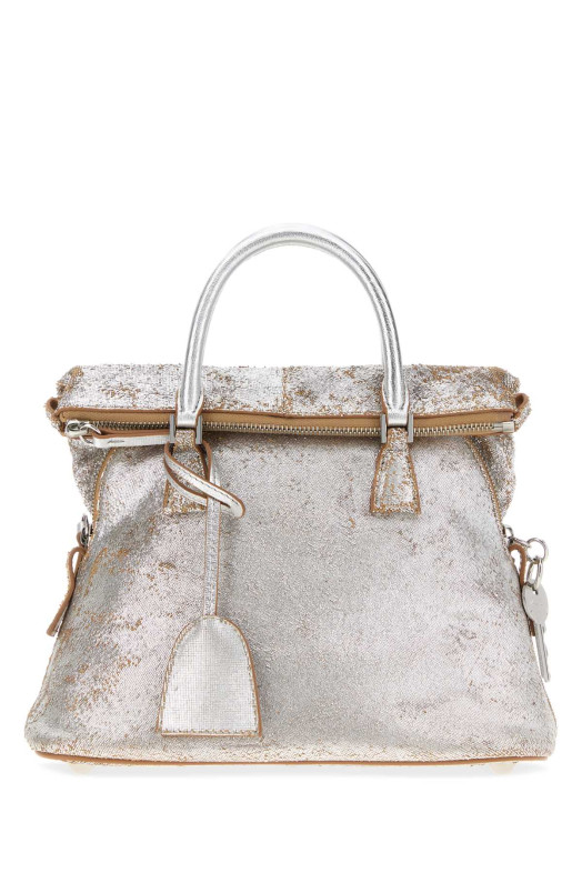 Silver leather mini 5AC handbag MAISON MARGIELA (SB1WG0084P8842)