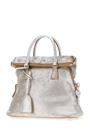 Silver leather mini 5AC handbag MAISON MARGIELA (SB1WG0084P8842)