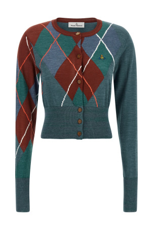 'Argyle Cropped' cardigan Multicolor