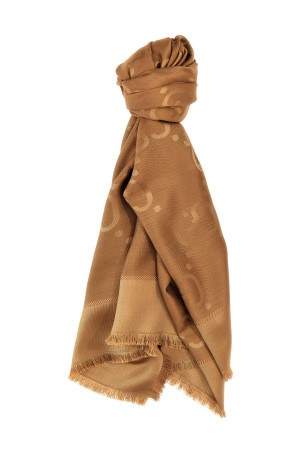 GG jaquard scarf Beige