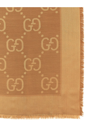 GG jaquard scarf Beige