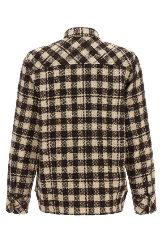 Рубашка в клетку, коричневая MONCLER L20932F00025599VSF91