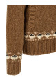 Geometric bouclé cardigan Brown