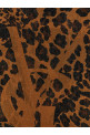 'Cassandre' scarf with leopard pattern Black
