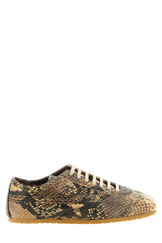 Кроссовки с змеиным принтом, бежевые DRIES VAN NOTEN  2620117000397103