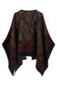 Reversible paisley dégradé cape Multicolor