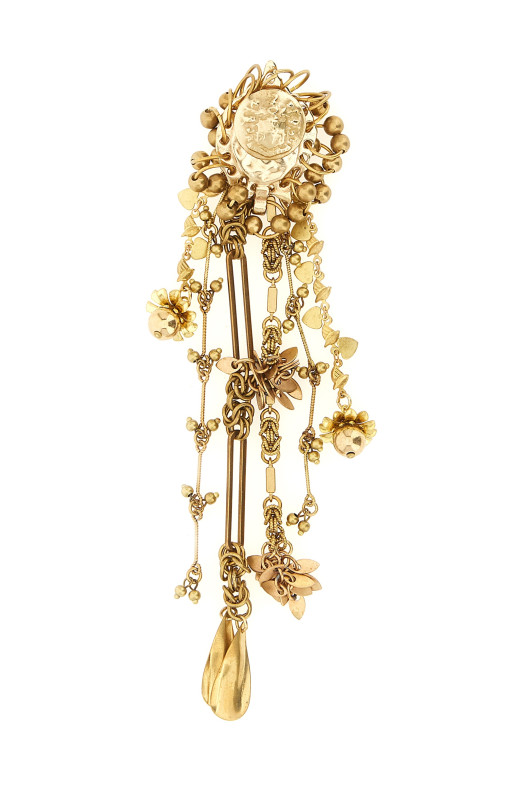 Cascade pendant brooches Gold