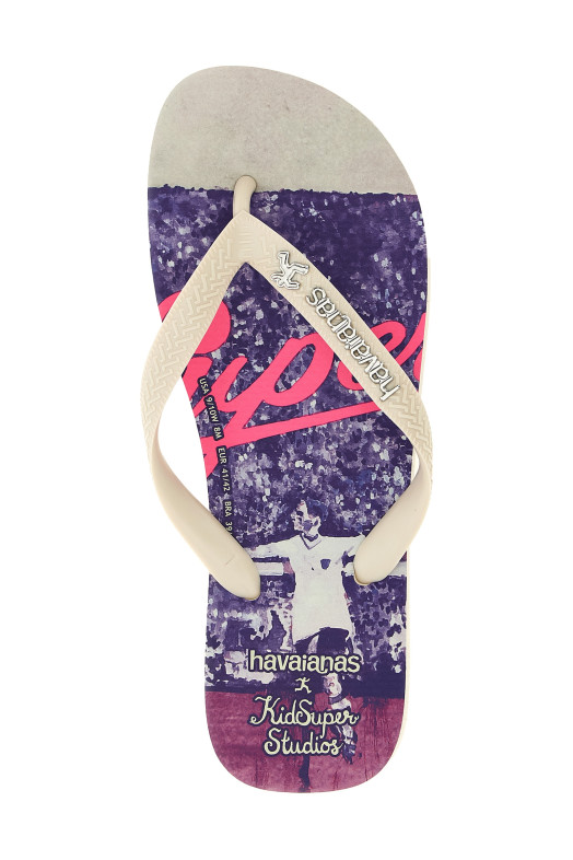Havaianas x KidSuper «Top Futebol» — разноцветные шлепанцы 415071300121