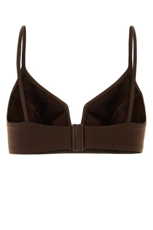 Brown stretch nylon Ã‰lancÃ©e bikini top ERES (032630)