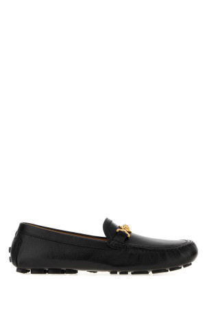 Black leather Drivers loafers VERSACE (10266891A18559)