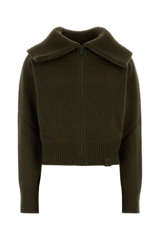 Olive green wool blend cardigan VICTORIA BECKHAM (1426KJU007545A)