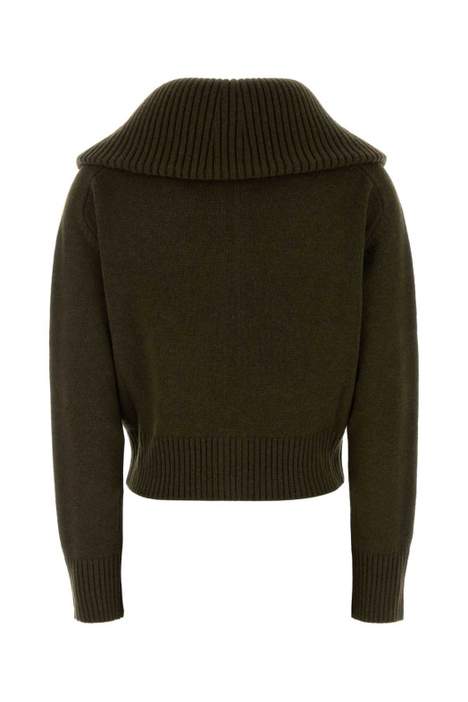 Olive green wool blend cardigan VICTORIA BECKHAM (1426KJU007545A)