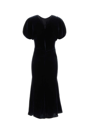 Midnight blue velvet Bela dress Green VICTORIA BECKHAM (1426WDR005227AB)