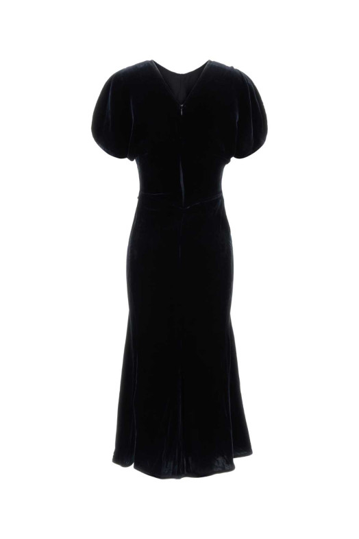 Midnight blue velvet Bela dress Green VICTORIA BECKHAM (1426WDR005227AB)