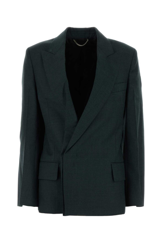 Bottle green wool blazer VICTORIA BECKHAM (1426WJK007911A)