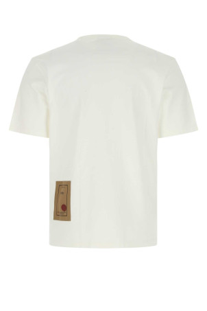 White cotton t-shirt Black TEN C (22CTCUH02194A06460)