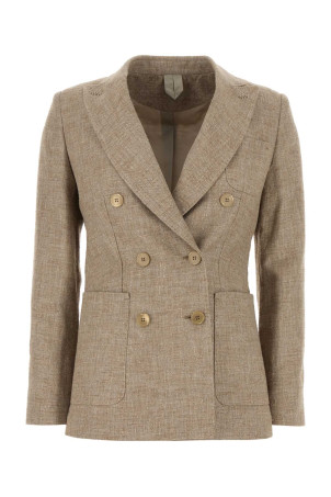 Cappuccino linen blend Targa blazer MAX MARA (2511041181600)
