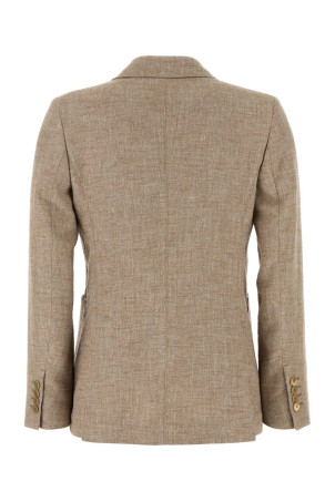 Cappuccino linen blend Targa blazer MAX MARA (2511041181600)