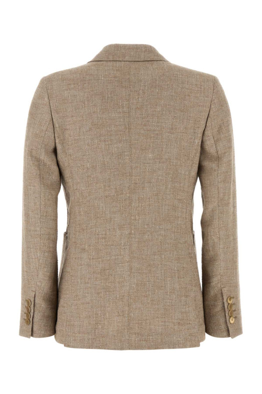 Cappuccino linen blend Targa blazer MAX MARA (2511041181600)