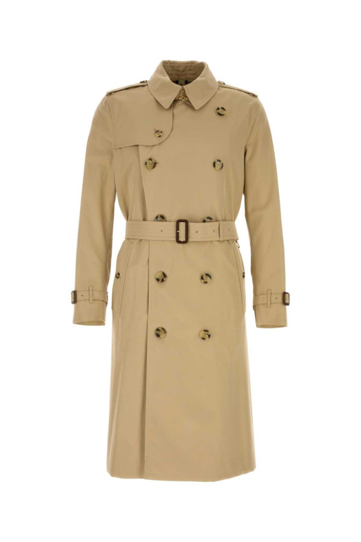 Beige gabardine stretch coat Beige BURBERRY (8117228)