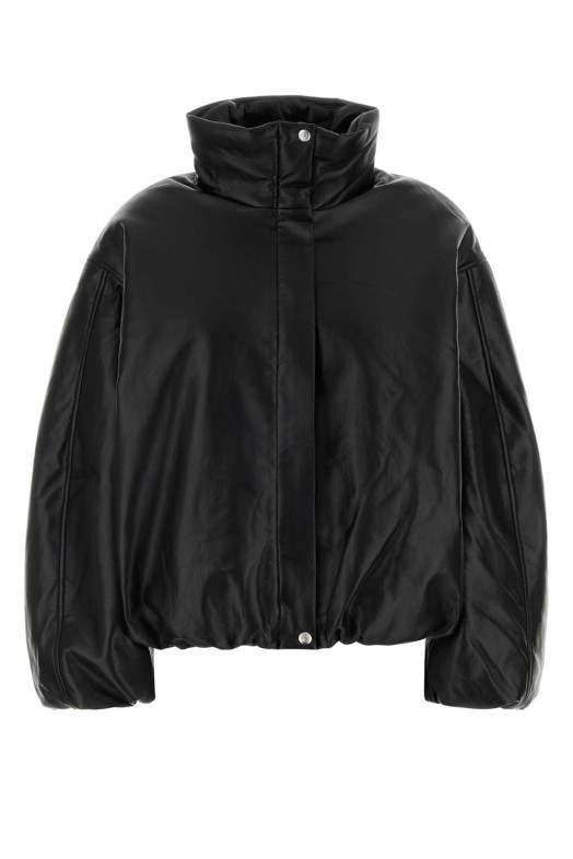 Black leather Cyrus bomber jacket ANINE BING (A0112831)