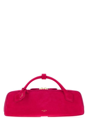 Fluo pink suede Teckel handbag ALAIA (AA1S06026CA328)